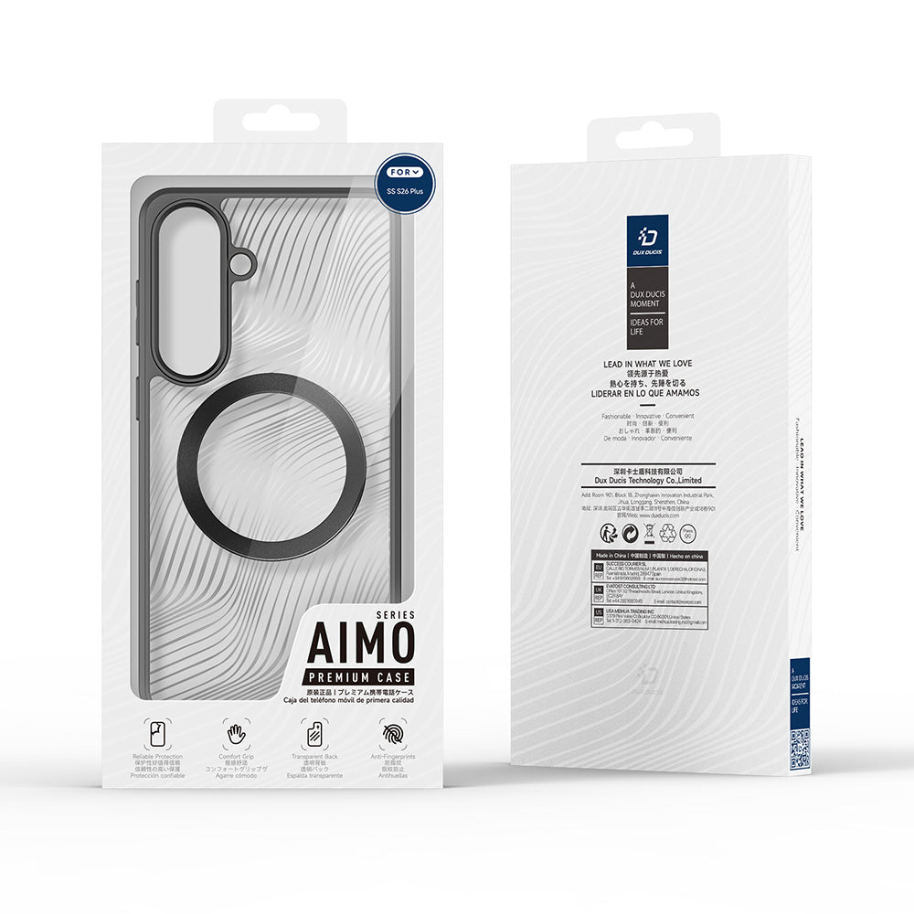 Coque MagSafe pour Samsung Galaxy S26 Plus S947, DUX DUCIS, Aimo, Noire
