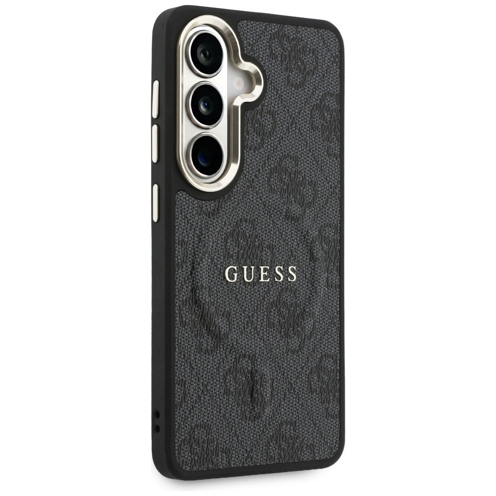 MagSafe-hoes voor Samsung Galaxy S26 Plus S947, Guess, 4G Geëmboste Ring, Zwart