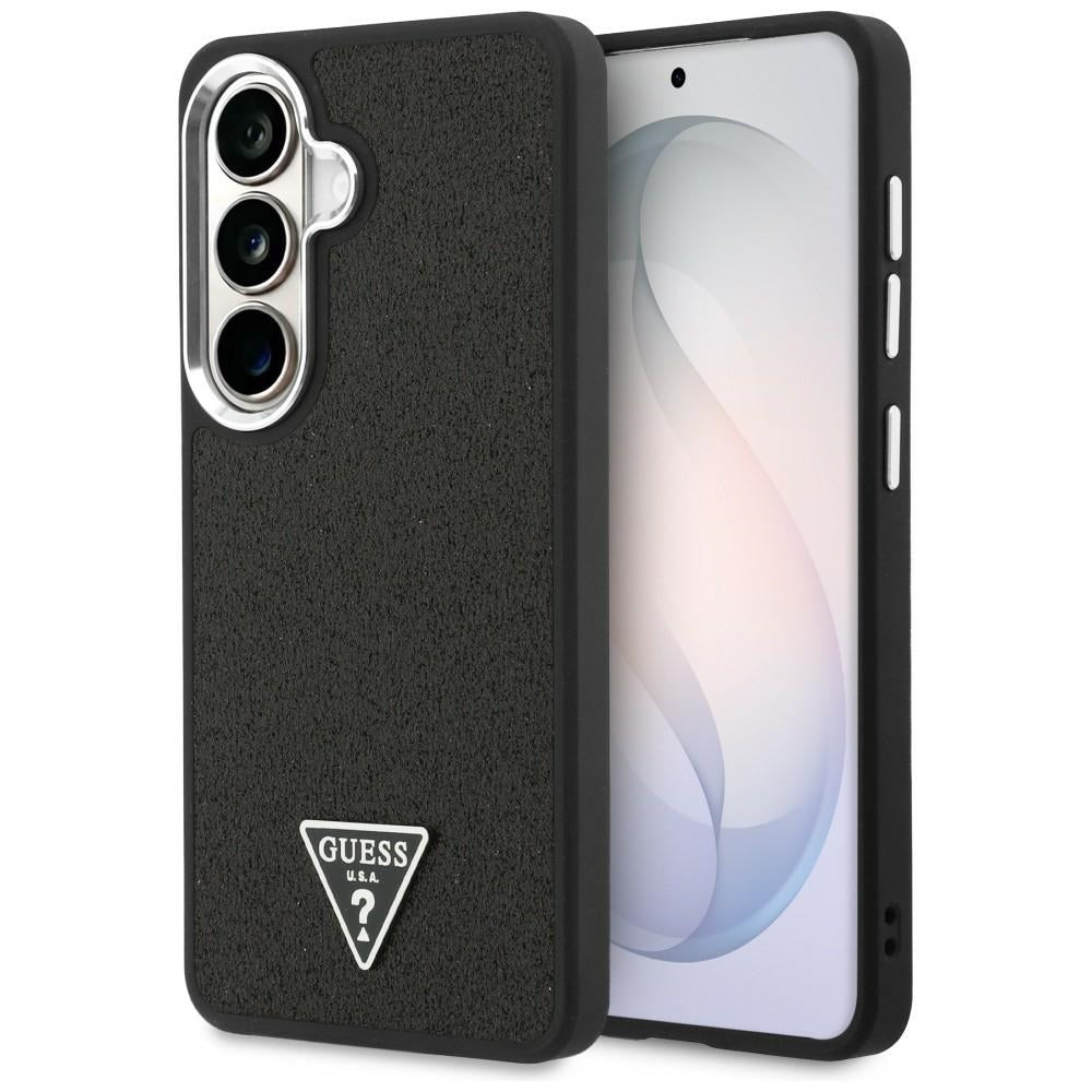 MagSafe-hoesje voor Samsung Galaxy S26 Plus S947, Guess, Fixed Glitter Triangle Logo, Zwart
