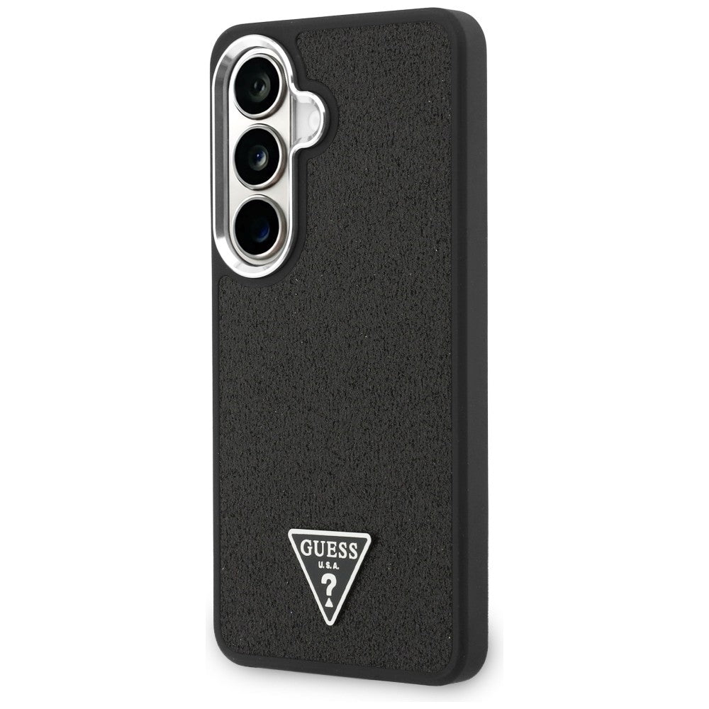 MagSafe-hoesje voor Samsung Galaxy S26 Plus S947, Guess, Fixed Glitter Triangle Logo, Zwart