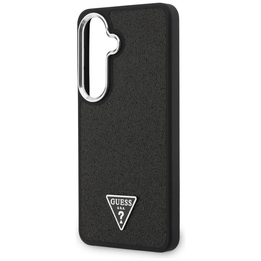 MagSafe-hoesje voor Samsung Galaxy S26 Plus S947, Guess, Fixed Glitter Triangle Logo, Zwart