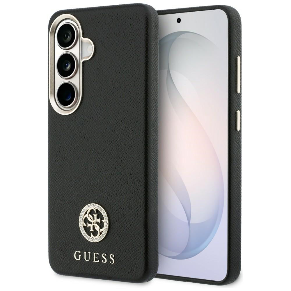 Étui MagSafe pour Samsung Galaxy S26 Plus S947, Guess, logo rond en strass, Noir