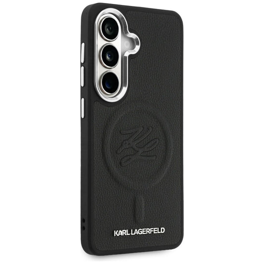 MagSafe hoes voor Samsung Galaxy S26 Plus S947, Karl Lagerfeld, Initial Logo Debossed, Zwart