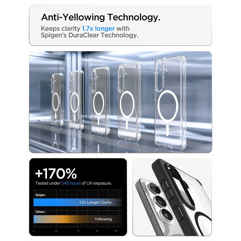 MagSafe hoesje voor Samsung Galaxy S26 Plus S947, Spigen, Ultra Hybrid, Matzwart ACS10710