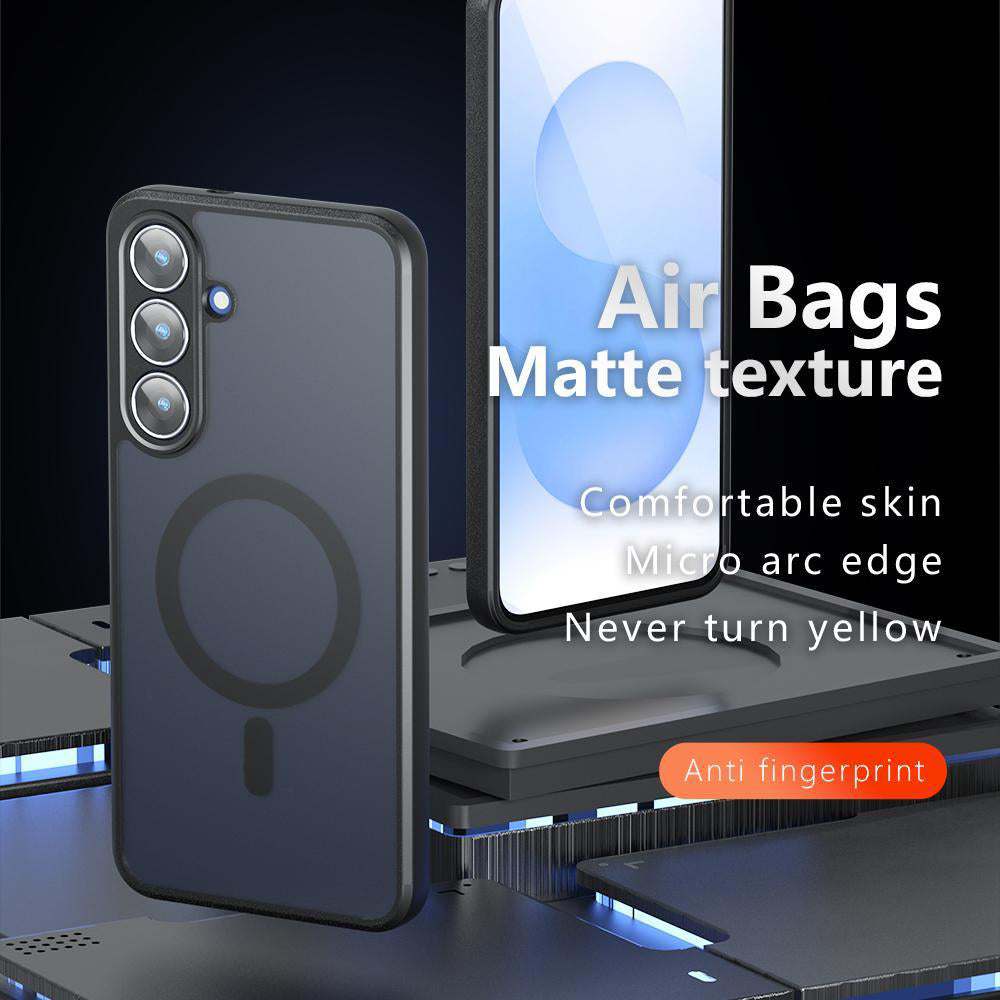 MagSafe hoes voor Samsung Galaxy S26 Plus S947, Techsuit, PureFrost, Satijnzwart