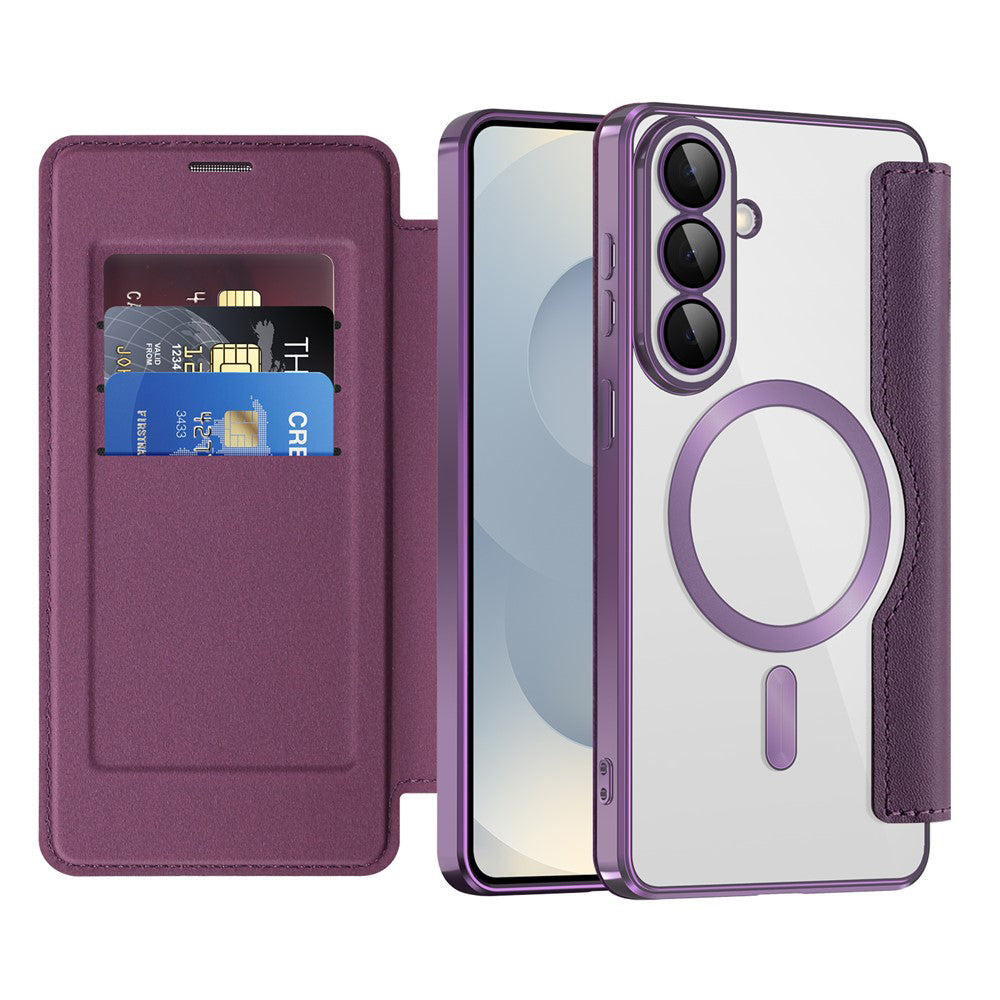 Étui MagSafe pour Samsung Galaxy S26 Plus S947, Techsuit, SmartMag Book, Mauve
