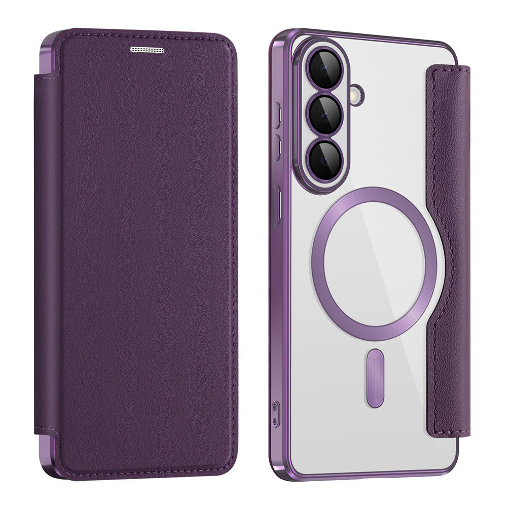 Étui MagSafe pour Samsung Galaxy S26 Plus S947, Techsuit, SmartMag Book, Mauve