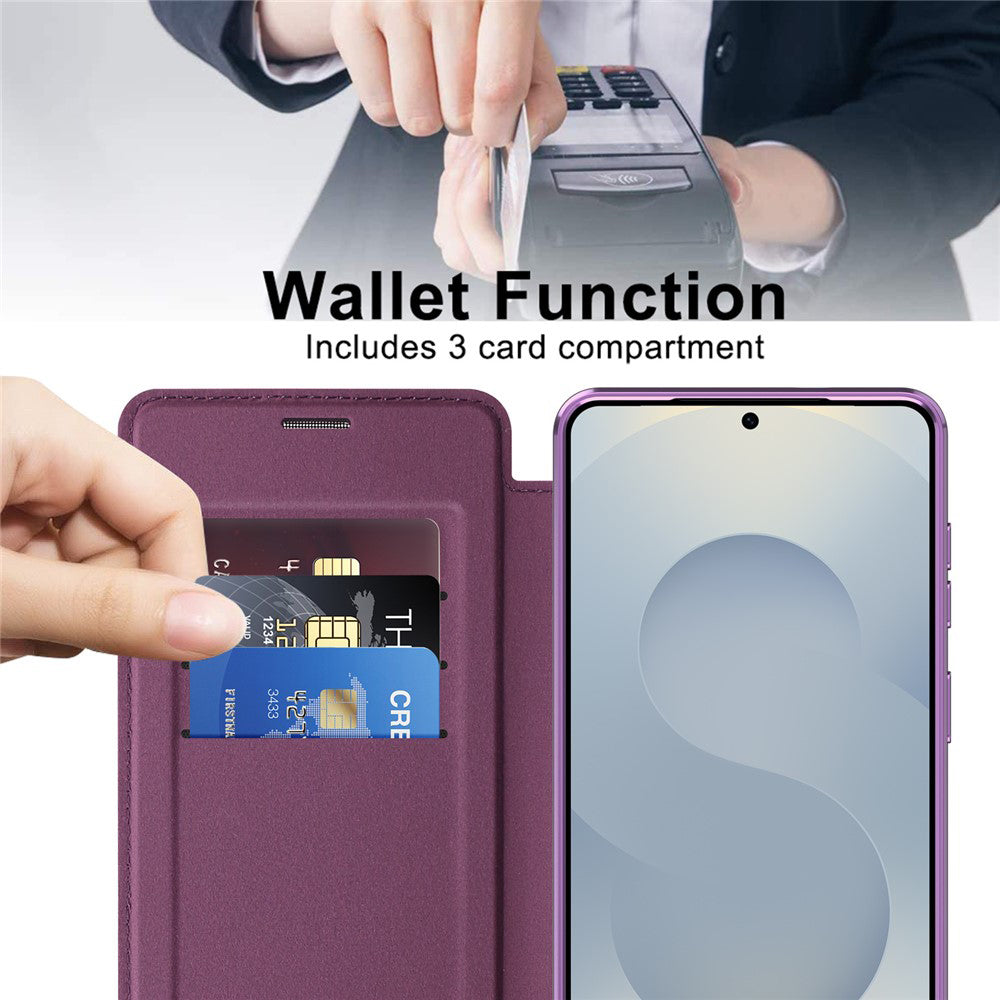 Étui MagSafe pour Samsung Galaxy S26 Plus S947, Techsuit, SmartMag Book, Mauve