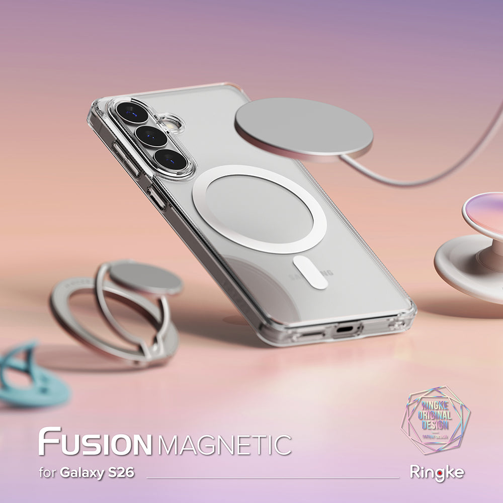 Coque MagSafe pour Samsung Galaxy S26, Ringke, Fusion, Transparente