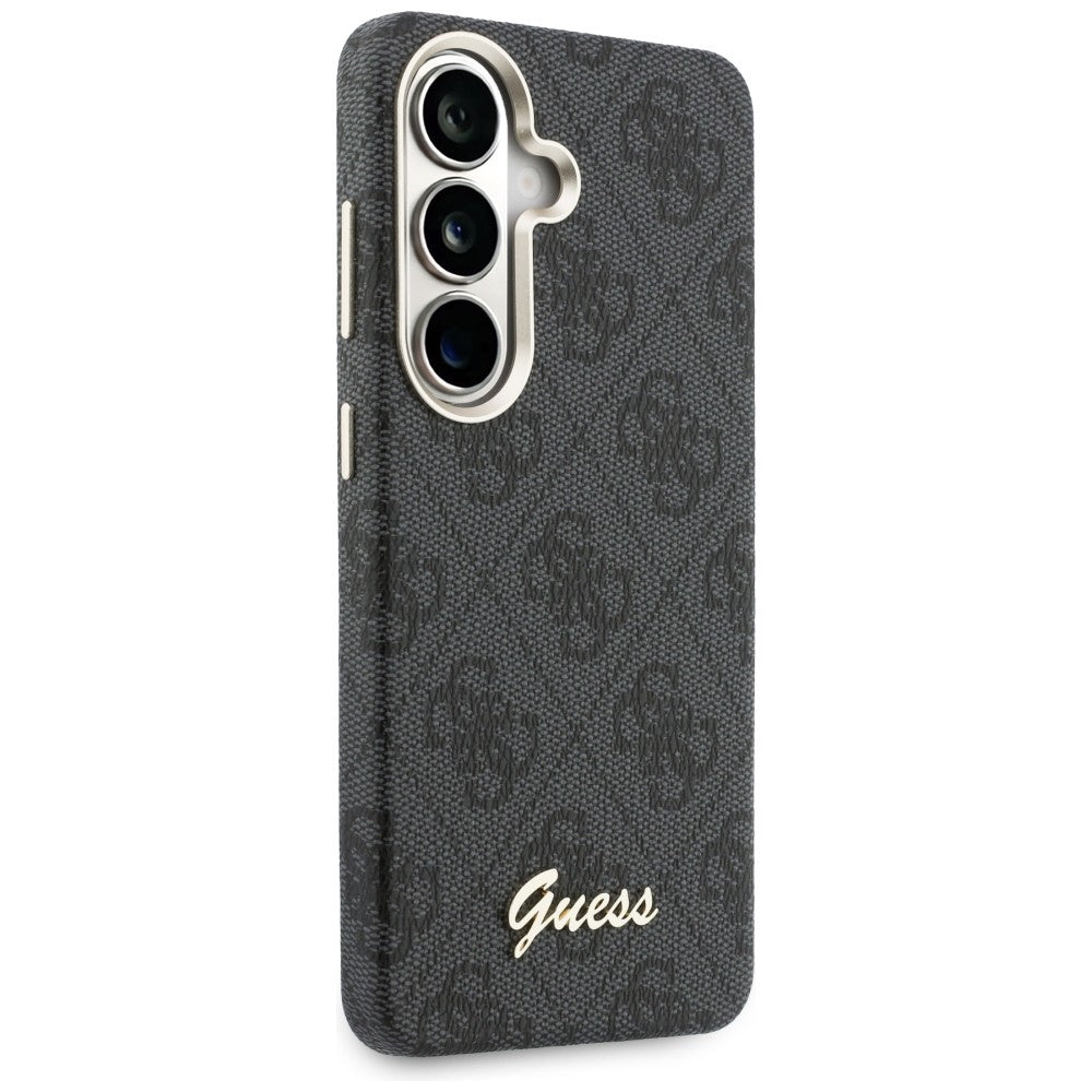 MagSafe hoesje voor Samsung Galaxy S26 S942, Guess, 4G Script Logo, Zwart