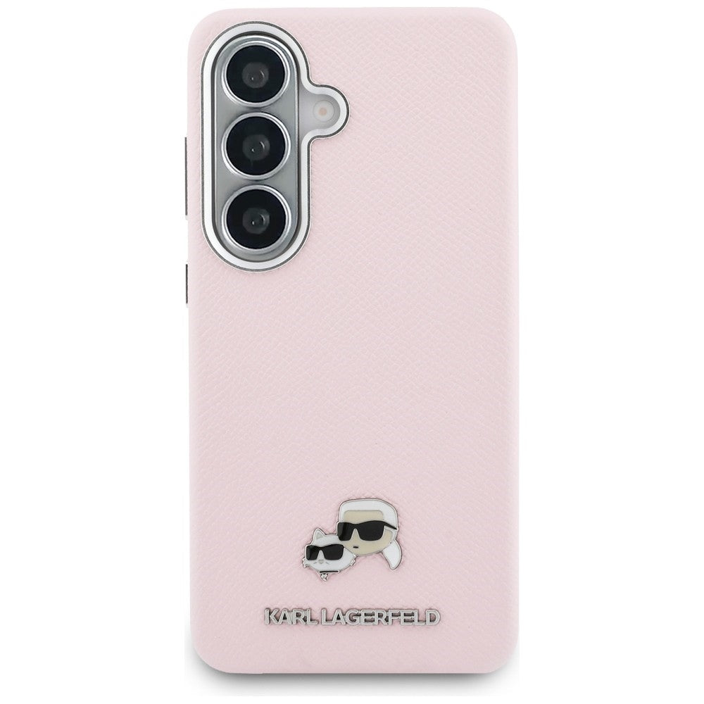 MagSafe hoesje voor Samsung Galaxy S26 S942, Karl Lagerfeld, Karl & Choupette Head's Pin, Roze