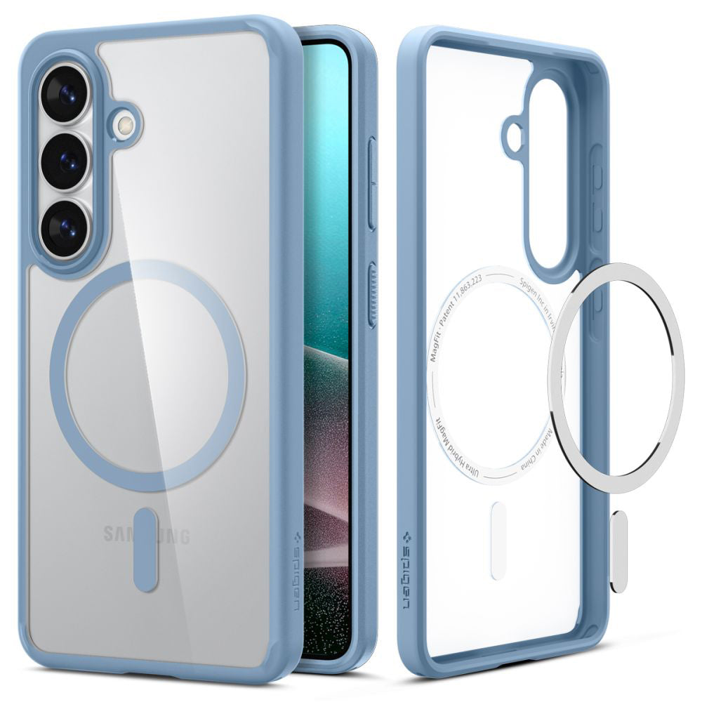 Housse MagSafe pour Samsung Galaxy S26 S942, Spigen, Ultra Hybrid, Bleu ACS11219
