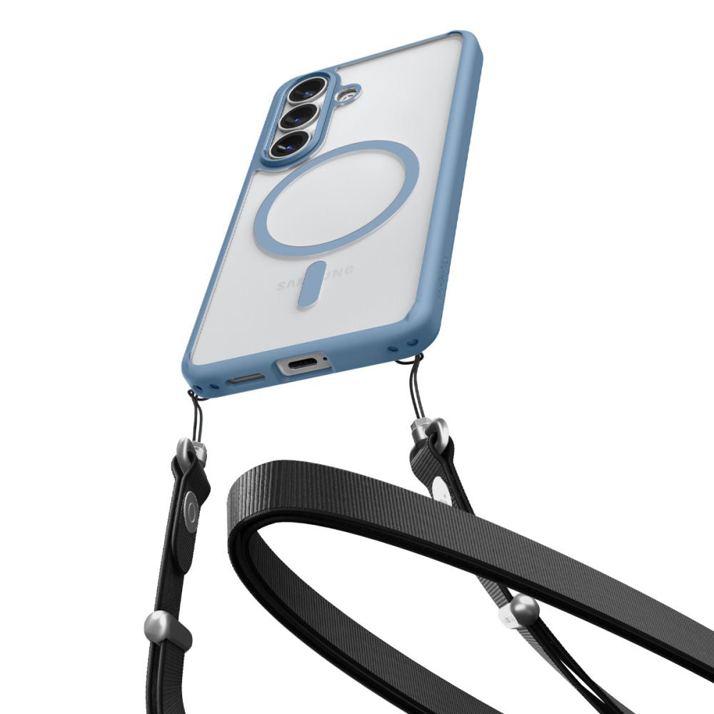 Housse MagSafe pour Samsung Galaxy S26 S942, Spigen, Ultra Hybrid, Bleu ACS11219