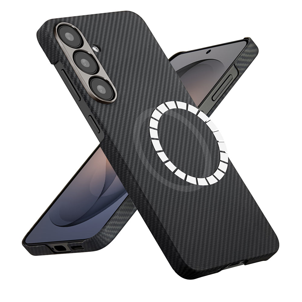 Coque MagSafe pour Samsung Galaxy S26 S942, Techsuit, Fibre d'Aramide, Noire