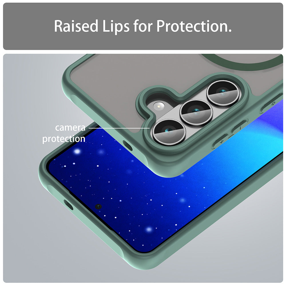 Housse MagSafe pour Samsung Galaxy S26 S942, Techsuit, HaloFrost II, Vert