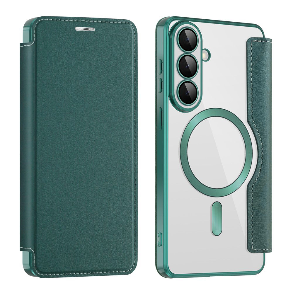 MagSafe hoes voor Samsung Galaxy S26, Techsuit, SmartMag Book, Groen