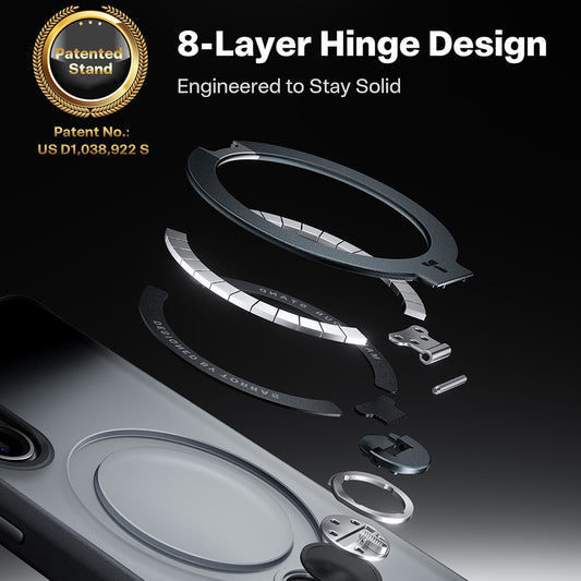 Étui MagSafe pour Samsung Galaxy S26, Torras, Ostand Spin, Noir