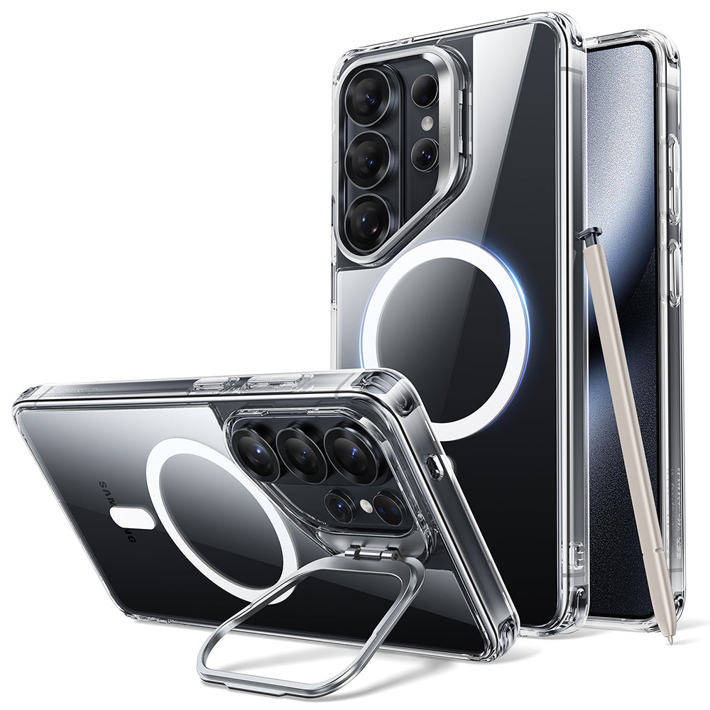 Coque MagSafe pour Samsung Galaxy S26 Ultra S948, ESR, Classic Hybrid Kickstand, Transparente