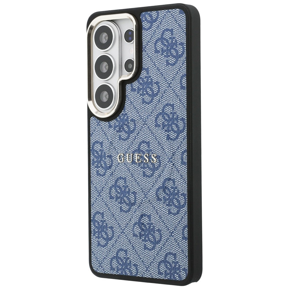 MagSafe Hülle für Samsung Galaxy S26 Ultra S948, Guess, 4G Embossed Ring, Blau