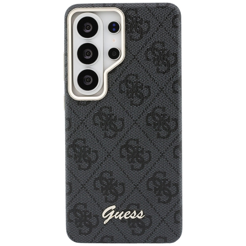 MagSafe hoesje voor Samsung Galaxy S26 Ultra S948, Guess, 4G Script Logo, Zwart