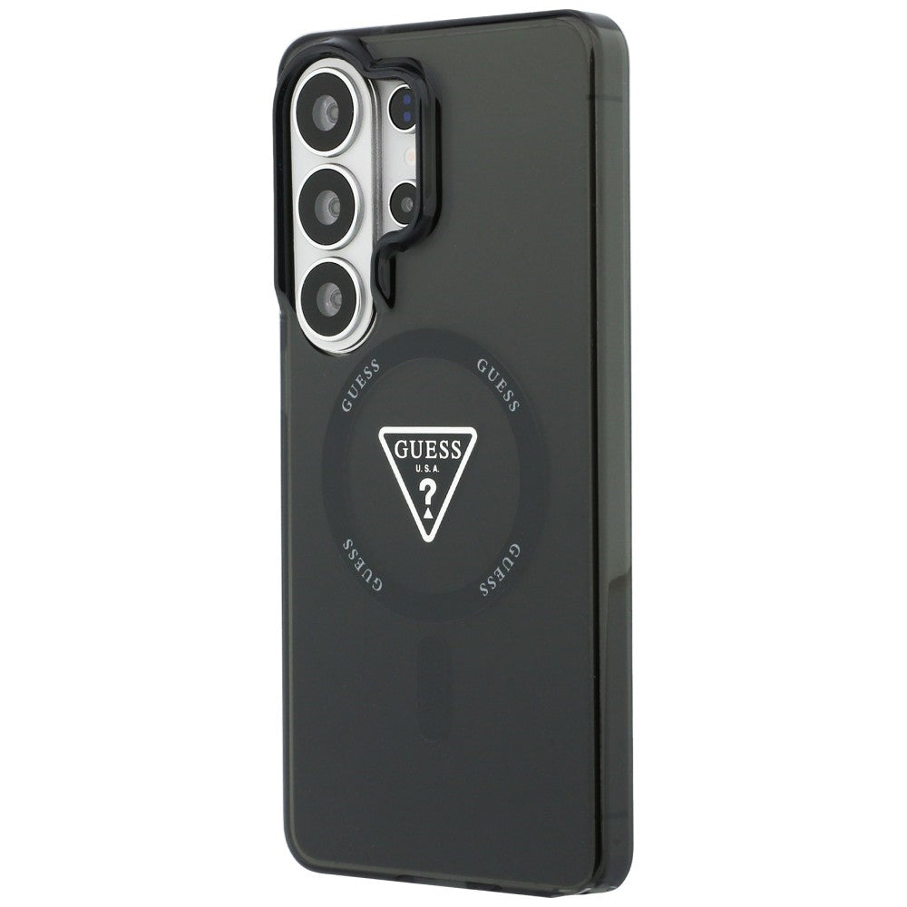 MagSafe Hülle für Samsung Galaxy S26 Ultra S948, Guess, IML Gradient Triangle Logo, Schwarz