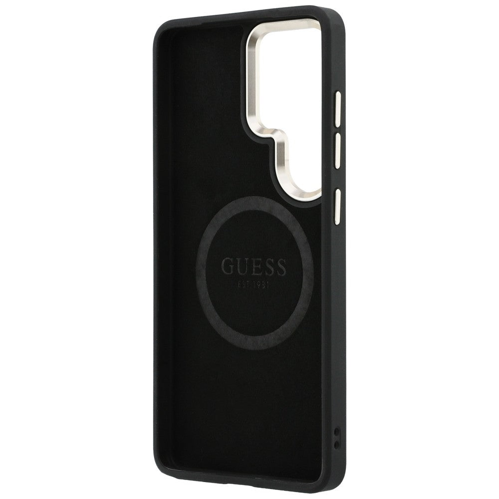 MagSafe Hülle für Samsung Galaxy S26 Ultra S948, Guess, Perforated Logo, Schwarz