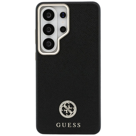 Étui MagSafe pour Samsung Galaxy S26 Ultra S948, Guess, logo rond en strass, Noir