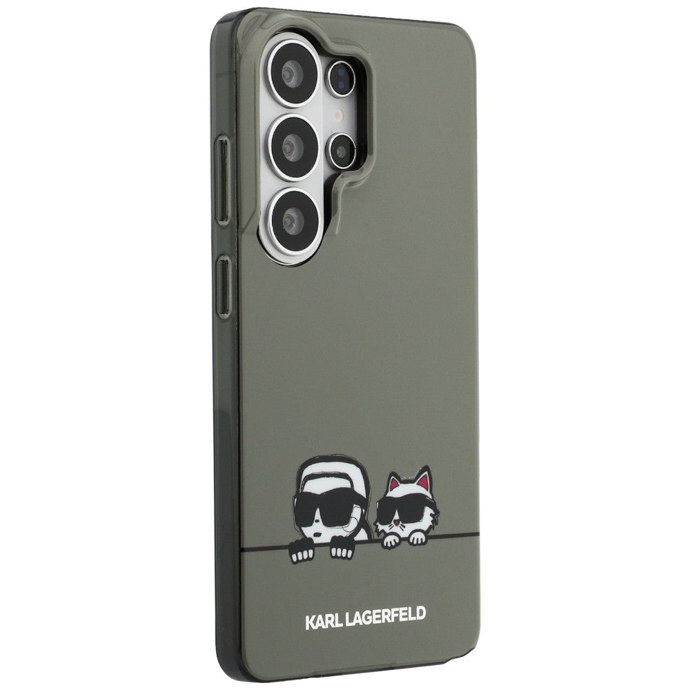 MagSafe hoesje voor Samsung Galaxy S26 Ultra S948, Karl Lagerfeld, IML Karl & Choupette Peekaboo Logo, Zwart