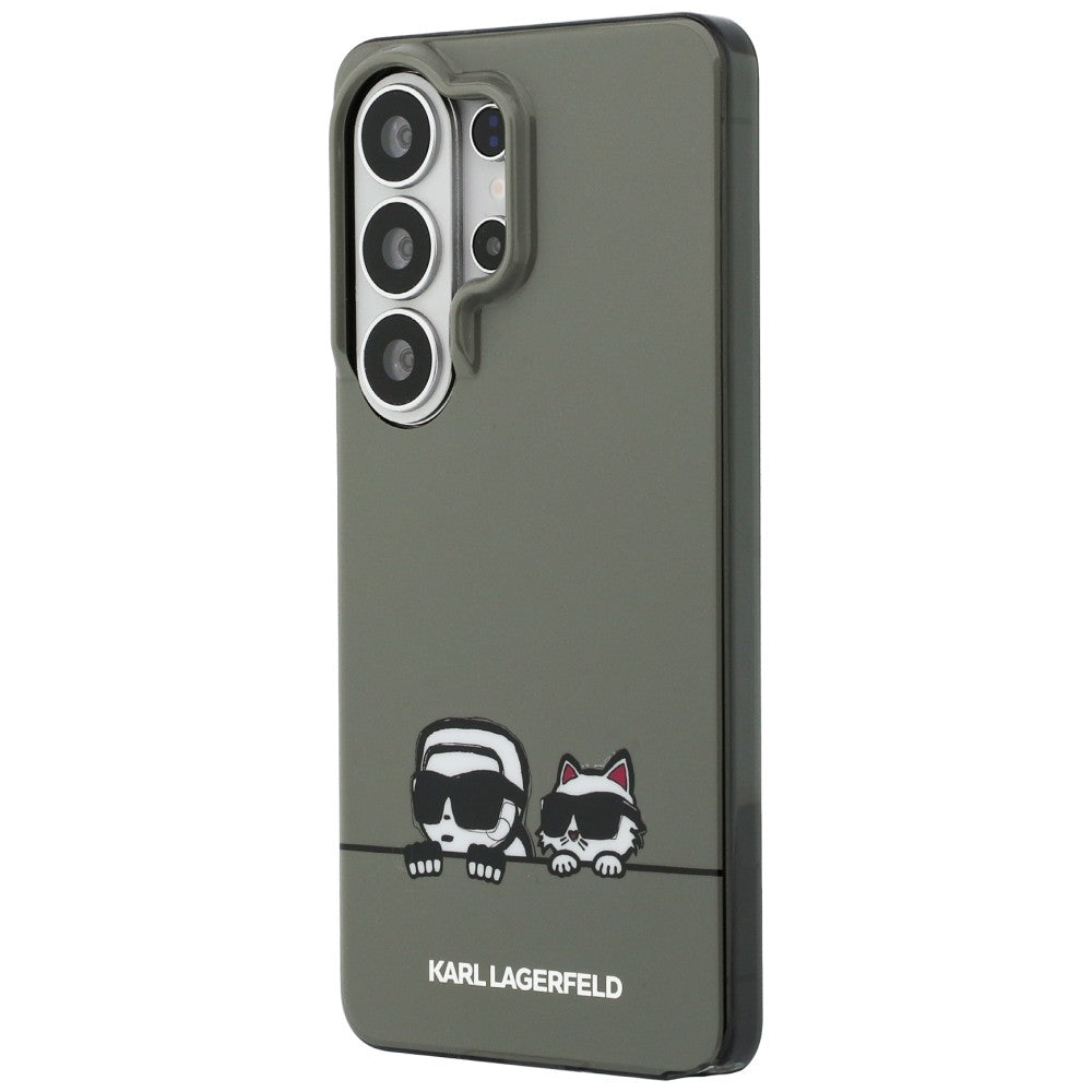 MagSafe hoesje voor Samsung Galaxy S26 Ultra S948, Karl Lagerfeld, IML Karl & Choupette Peekaboo Logo, Zwart