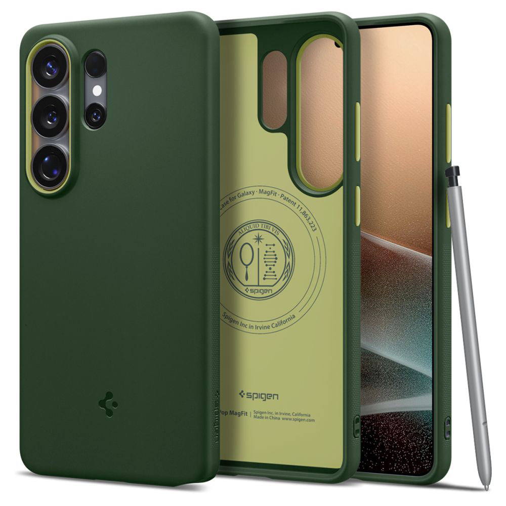 MagSafe hoesje voor Samsung Galaxy S26 Ultra S948, Spigen, Caseology Nano Pop, Groen ACS11039