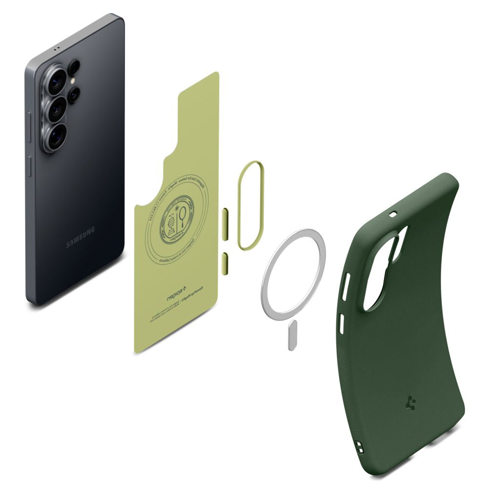 MagSafe hoesje voor Samsung Galaxy S26 Ultra S948, Spigen, Caseology Nano Pop, Groen ACS11039