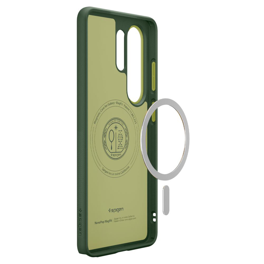 MagSafe hoesje voor Samsung Galaxy S26 Ultra S948, Spigen, Caseology Nano Pop, Groen ACS11039