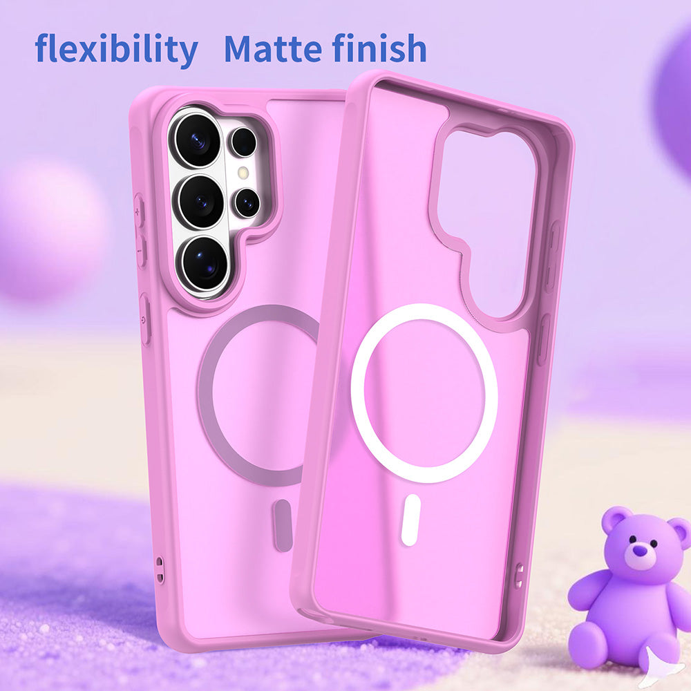 MagSafe Case for Samsung Galaxy S26 Ultra S948, Techsuit, HaloFrost II, Pink