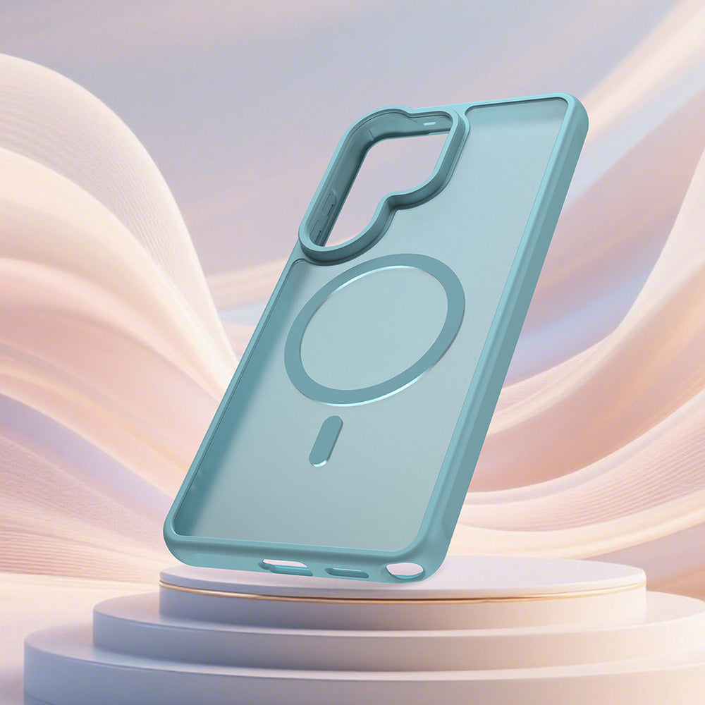 MagSafe Case for Samsung Galaxy S26 Ultra S948, Techsuit, HaloFrost II, Light Green