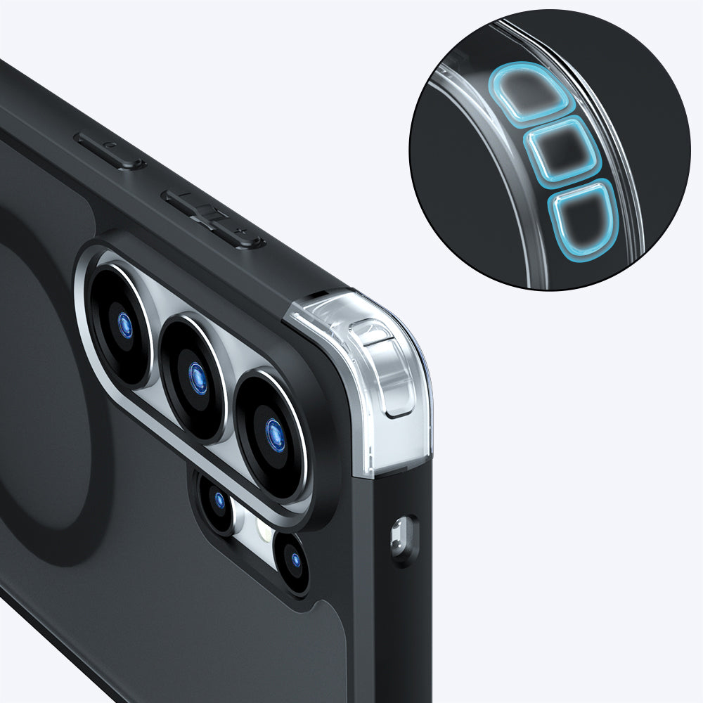 Étui MagSafe pour Samsung Galaxy S26 Ultra S948, Techsuit, PureFrost, Noir Satiné
