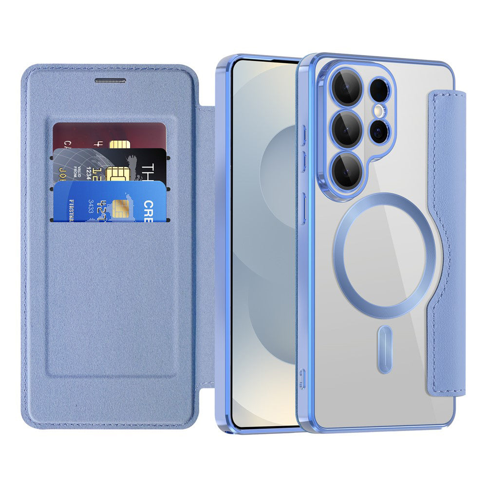 MagSafe Case for Samsung Galaxy S26 Ultra S948, Techsuit, SmartMag Book, Blue