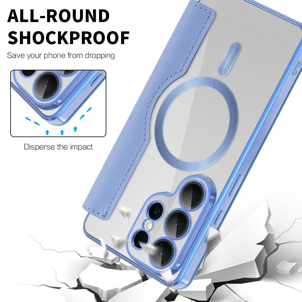 MagSafe Case for Samsung Galaxy S26 Ultra S948, Techsuit, SmartMag Book, Blue