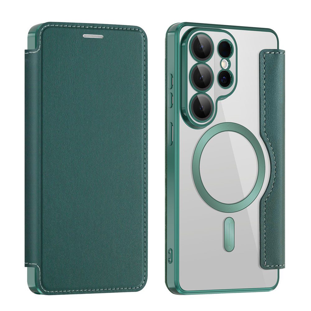 MagSafe-hoes voor Samsung Galaxy S26 Ultra S948, Techsuit, SmartMag Book, Groen
