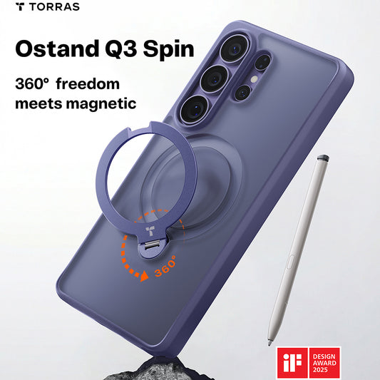 MagSafe hoesje voor Samsung Galaxy S26 Ultra, Torras, Ostand Spin, Mov