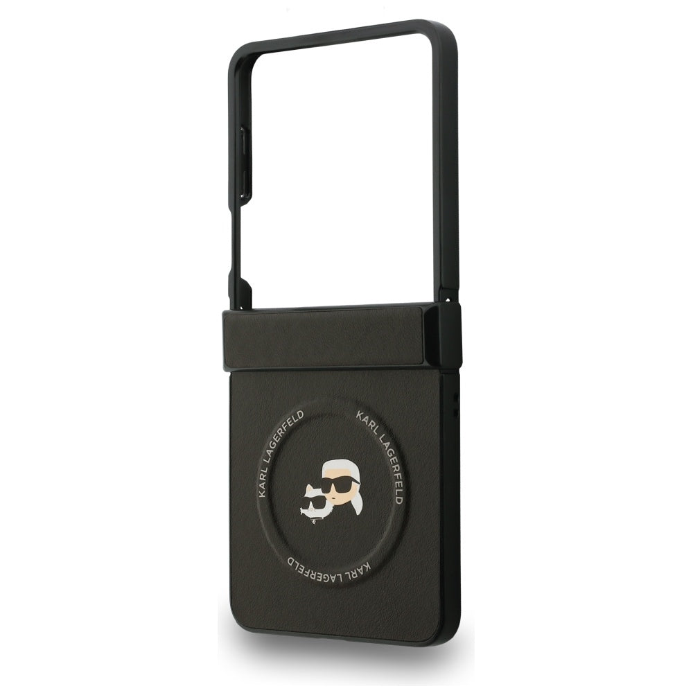 MagSafe hoes voor Samsung Galaxy Z Flip7 F766, Karl Lagerfeld, Karl & Choupette Pins, Zwart