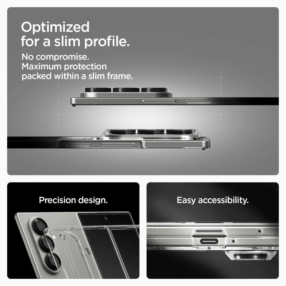 Étui MagSafe pour Samsung Galaxy Z Fold7 F966, Spigen, Air Skin, Transparent ACS09545
