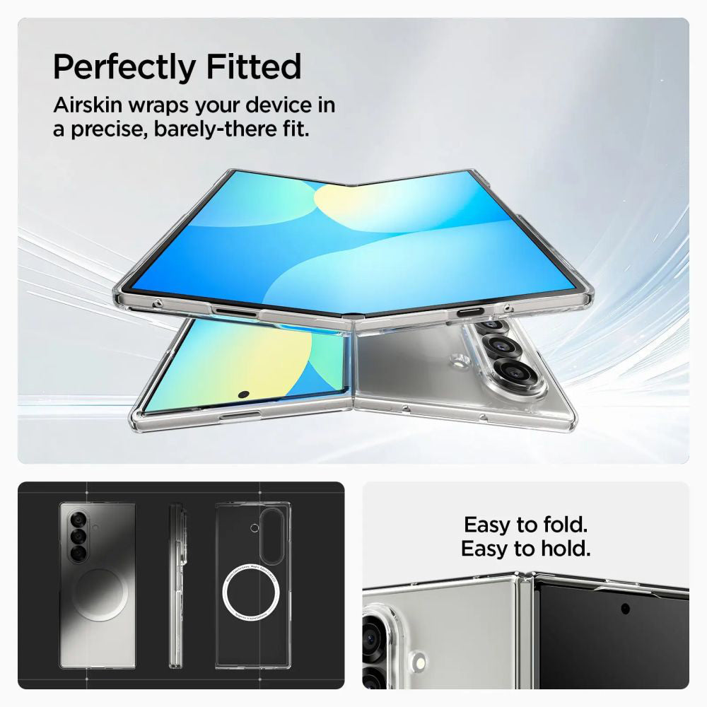 Étui MagSafe pour Samsung Galaxy Z Fold7 F966, Spigen, Air Skin, Transparent ACS09545