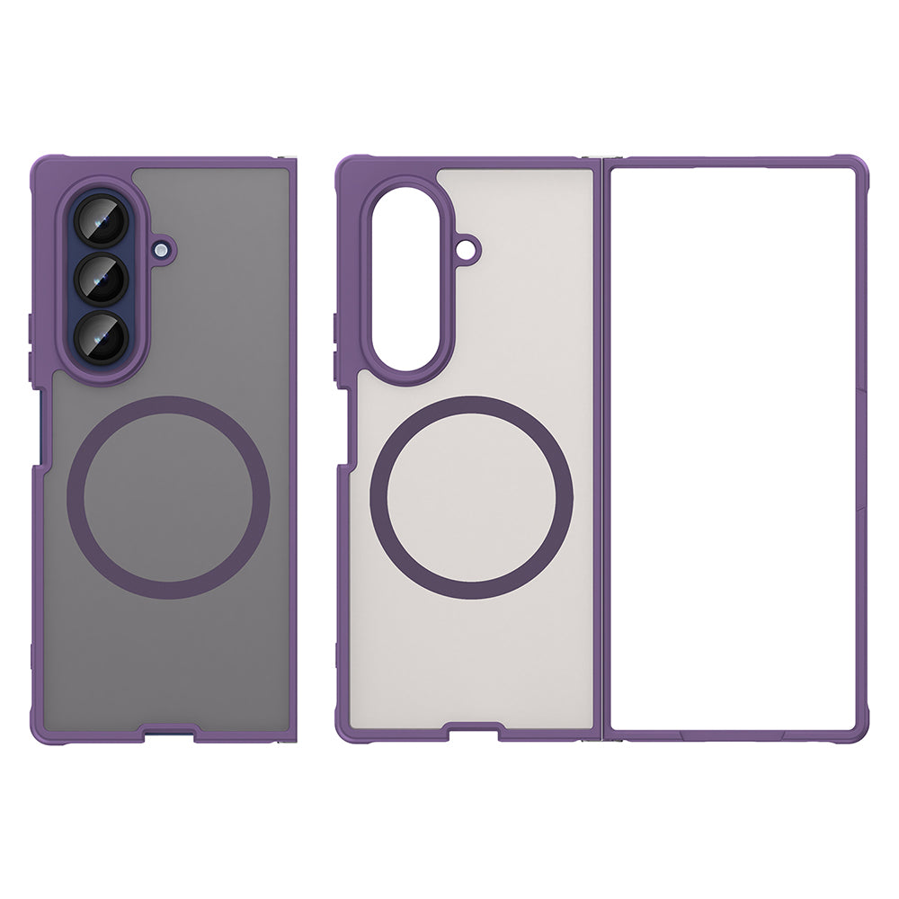 Coque MagSafe pour Samsung Galaxy Z Fold7 F966, Techsuit, HaloFrost II, Violet