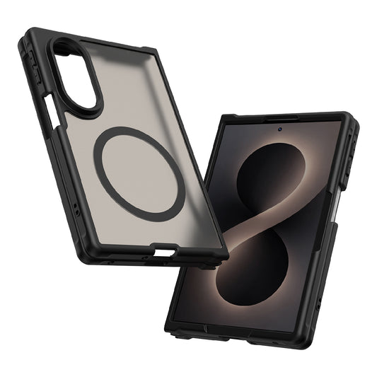 Coque MagSafe pour Samsung Galaxy Z Fold8 F971, Techsuit, HaloFrost II, Noire