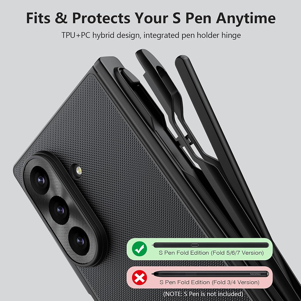 MagSafe-hoes voor Samsung Galaxy Z Fold8 Ultra F976, Nillkin, Super Frosted Shield met pennenhouder, Zwart