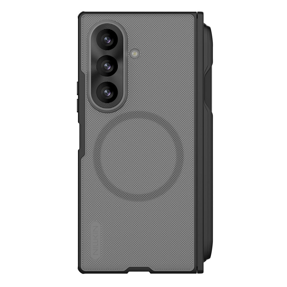 MagSafe-hoesje voor Samsung Galaxy Z Fold8 Ultra F976, Nillkin, Super Frosted Shield met pennenhouder, Zwart Transparant