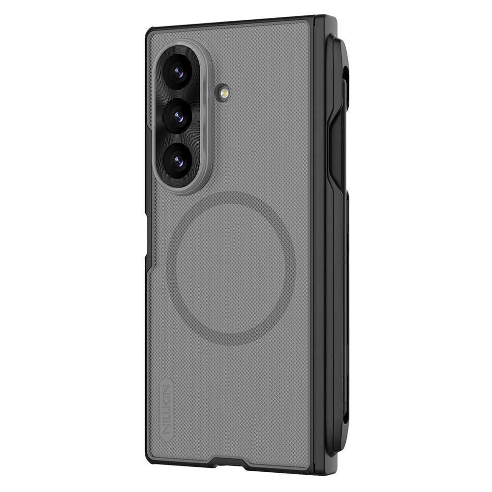 MagSafe-hoesje voor Samsung Galaxy Z Fold8 Ultra F976, Nillkin, Super Frosted Shield met pennenhouder, Zwart Transparant