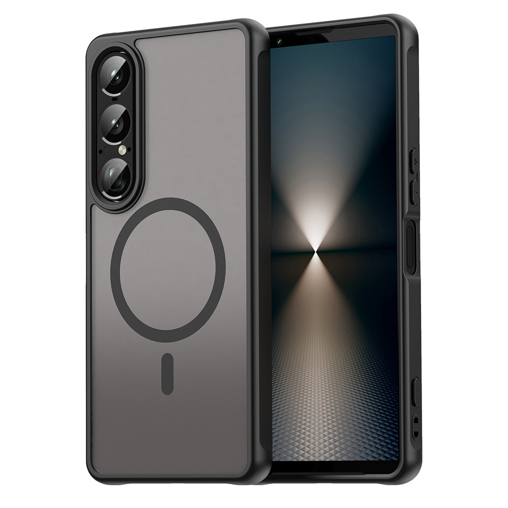 Coque MagSafe pour Sony Xperia 1 VII, Techsuit, HaloFrost II, Noire