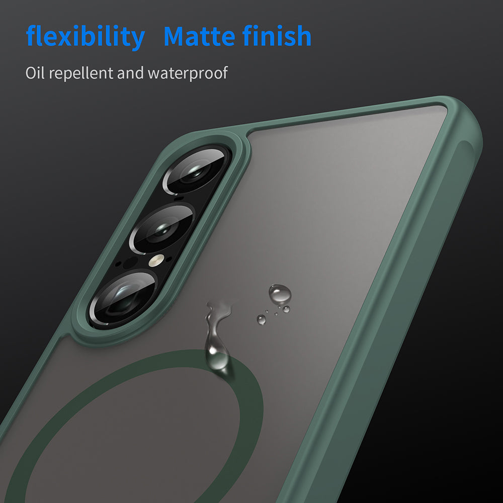 Coque MagSafe pour Sony Xperia 1 VII, Techsuit, HaloFrost II, Vert