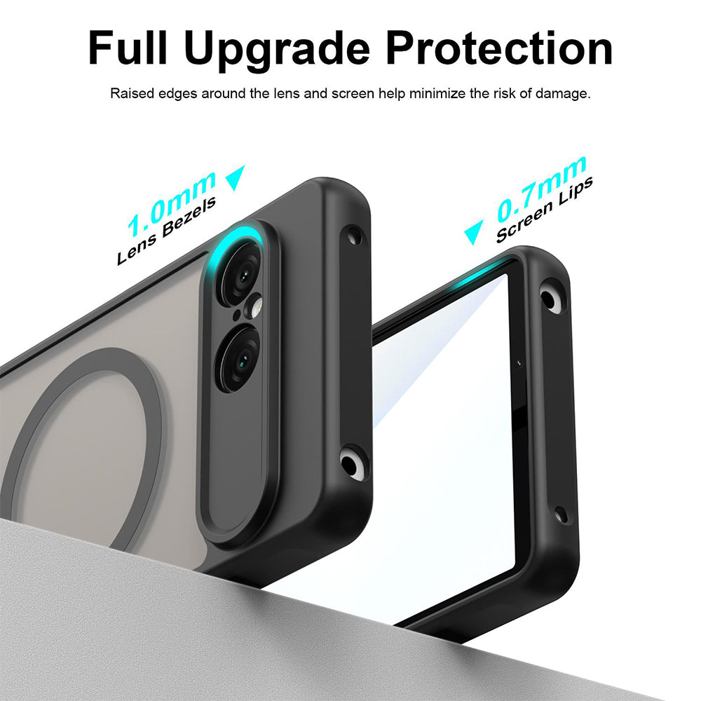 Coque MagSafe pour Sony Xperia 10 VIII, Techsuit, HaloFrost II, Noire